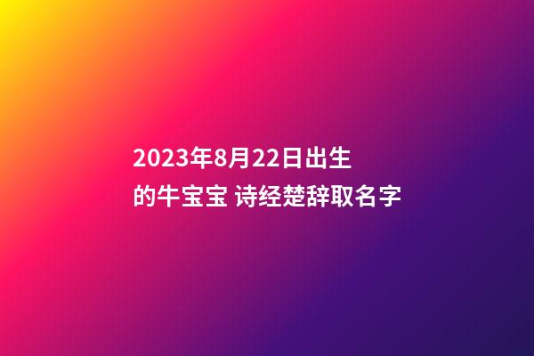 2023年8月22日出生的牛宝宝 诗经楚辞取名字